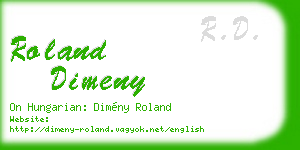 roland dimeny business card
